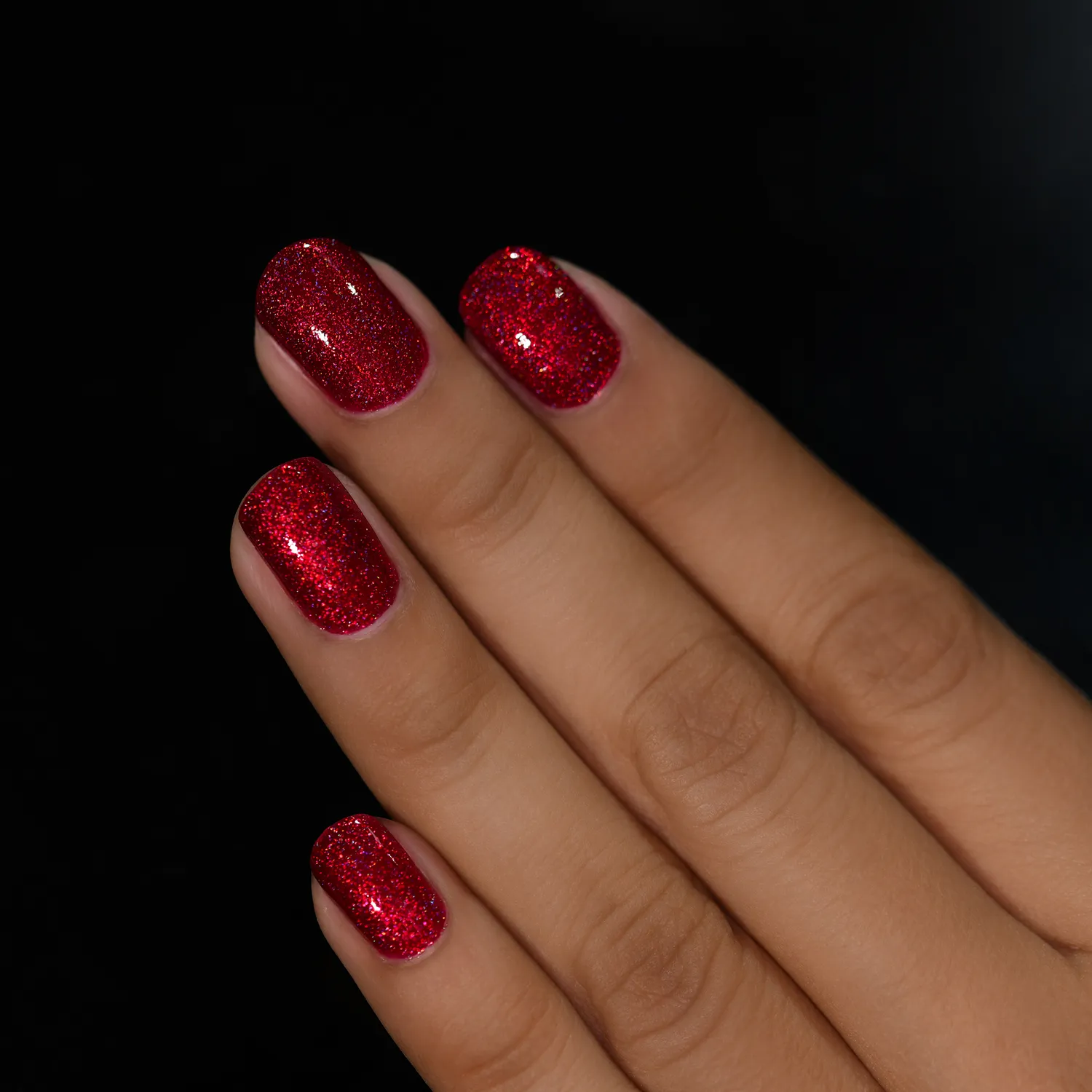 ILNP Say Love nagellack holografiskt rubinrött