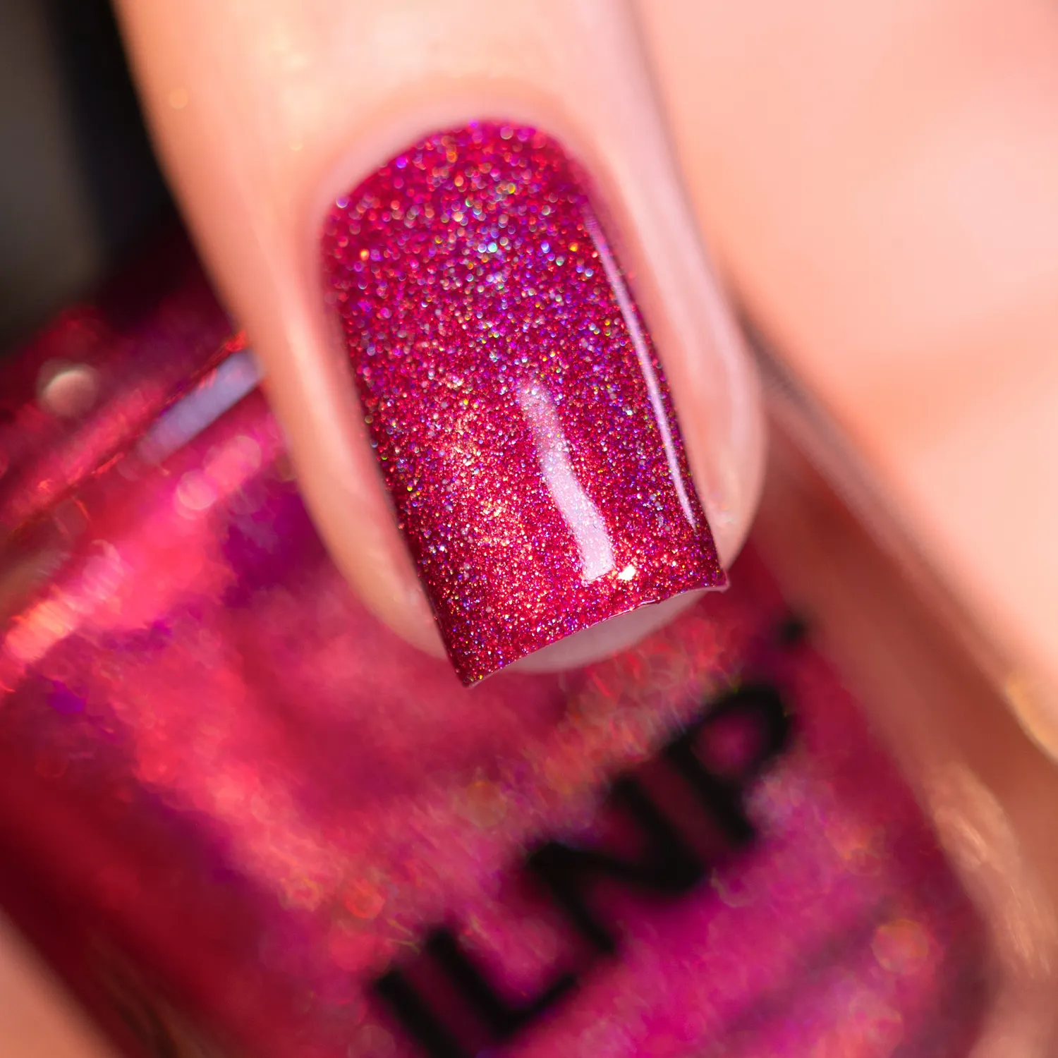 ILNP Stacey nagellack hallonrosa holografisk