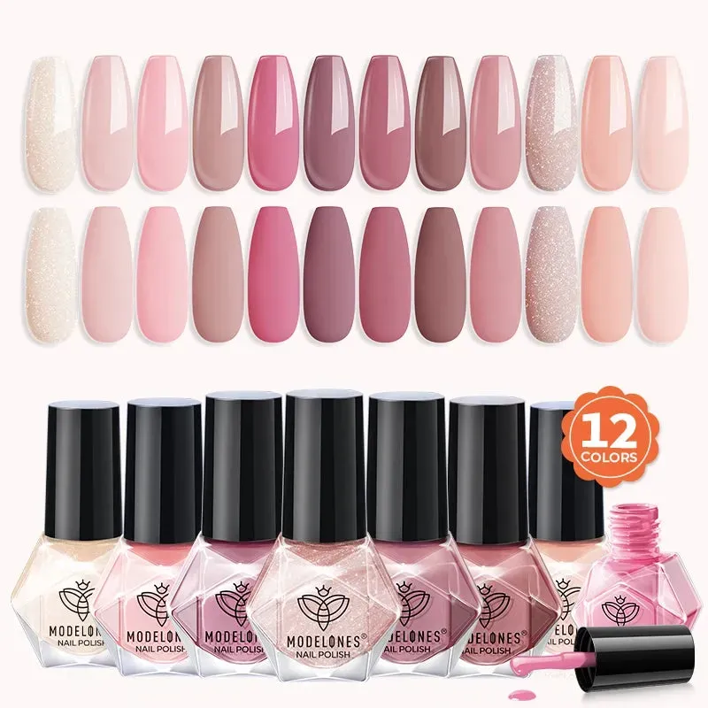 Modelones Gentle Bells nagellacksset rosa snabbtorkande