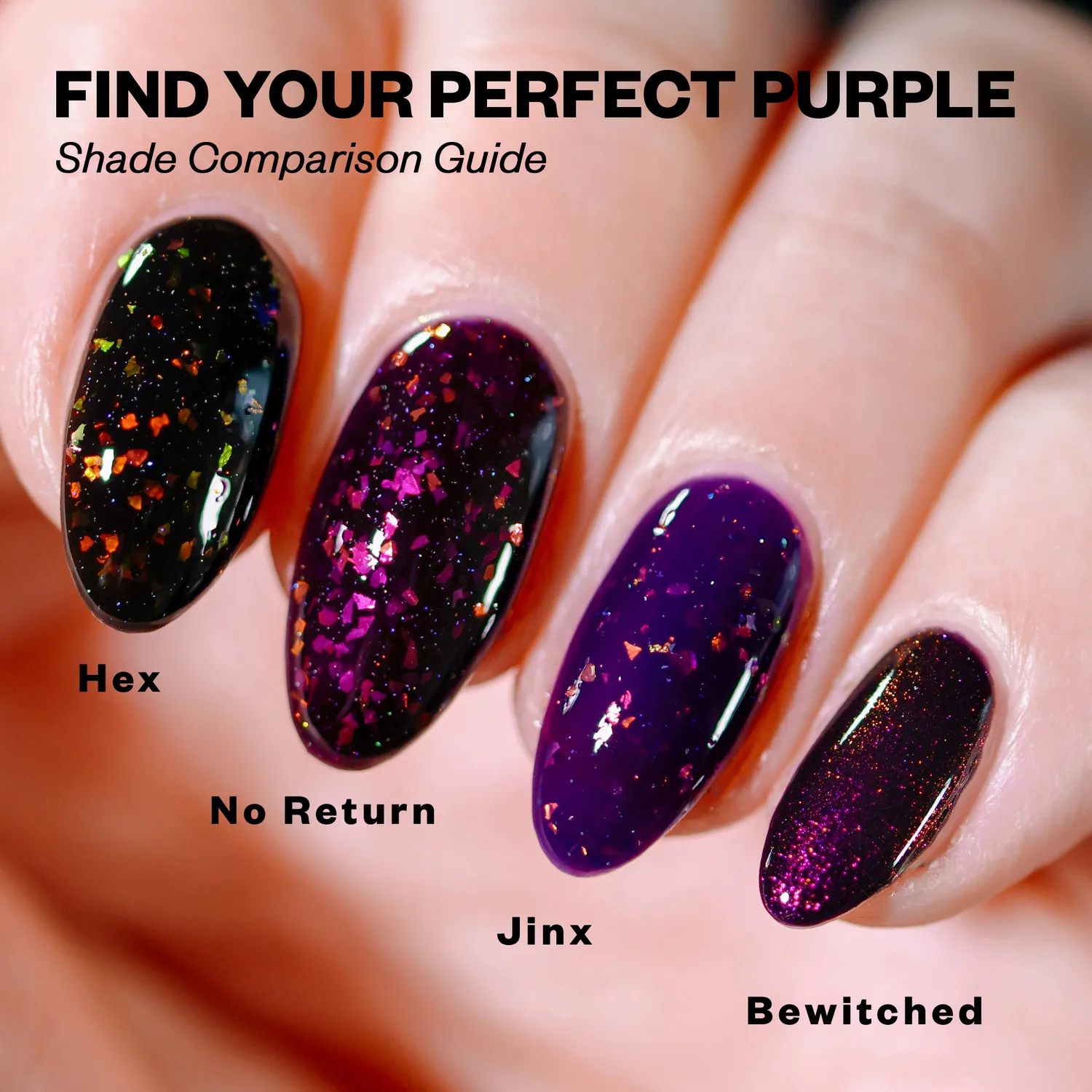 ILNP Coven Bewitched nagellack mörklila shimmer