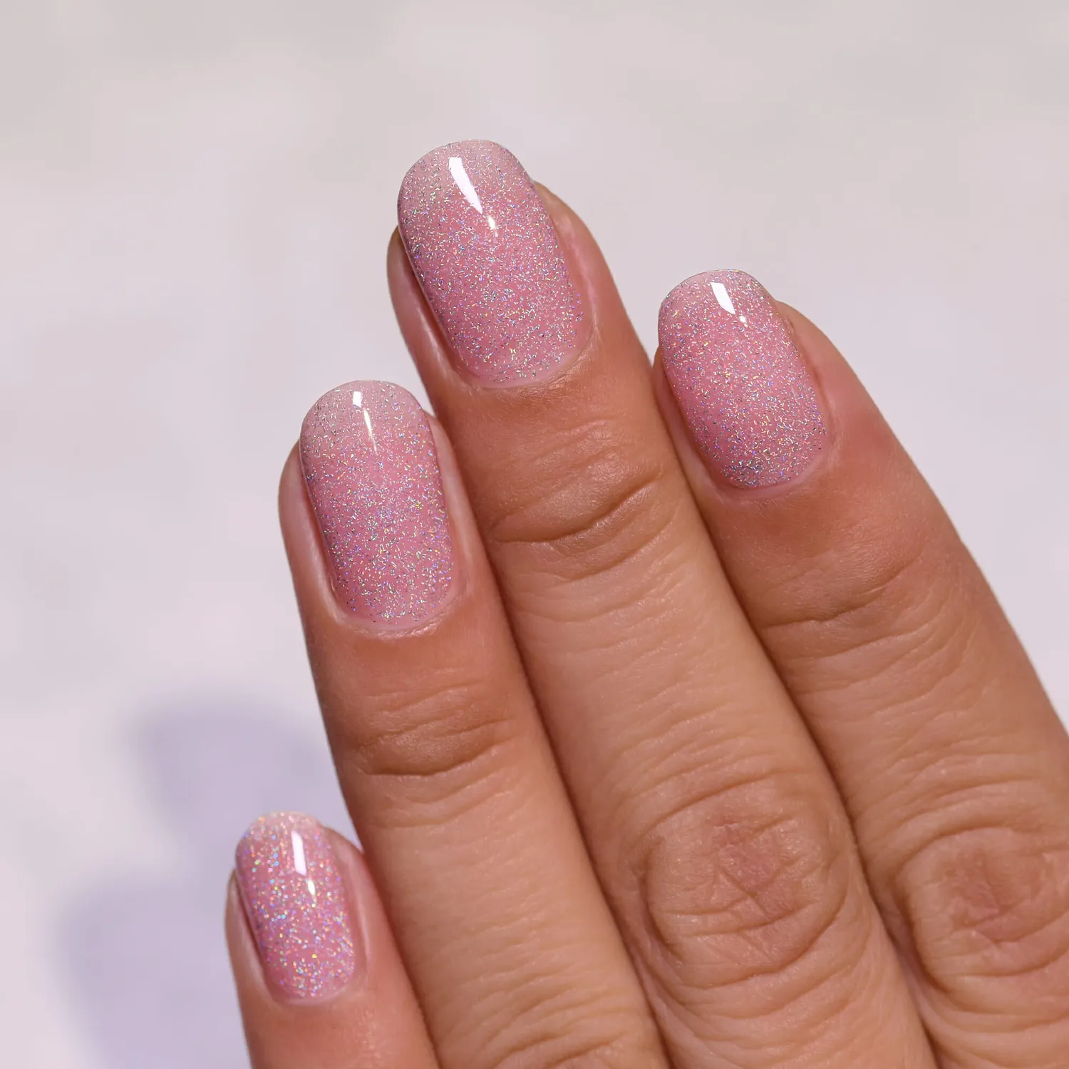 ILNP Sweet Pea nagellack holografiskt ljusrosa jelly