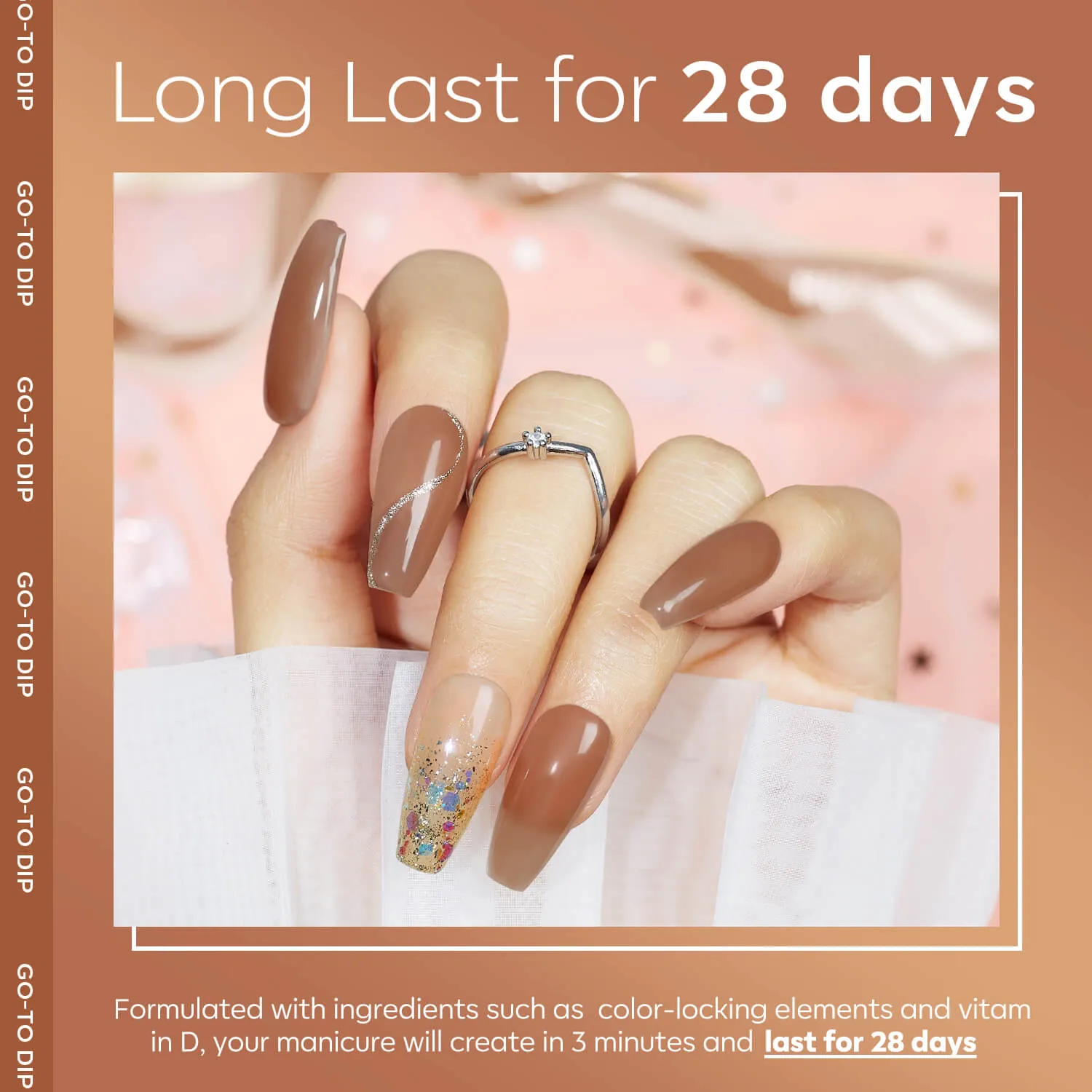 Modelones Amber Caramel polygel 15g krämig karamellbrun