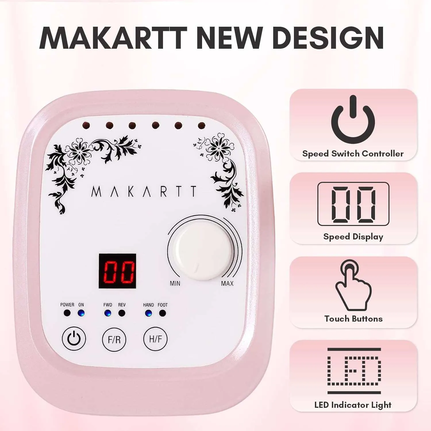 Makartt Genesie 35000RPM elektrisk nagelfil kit tyst