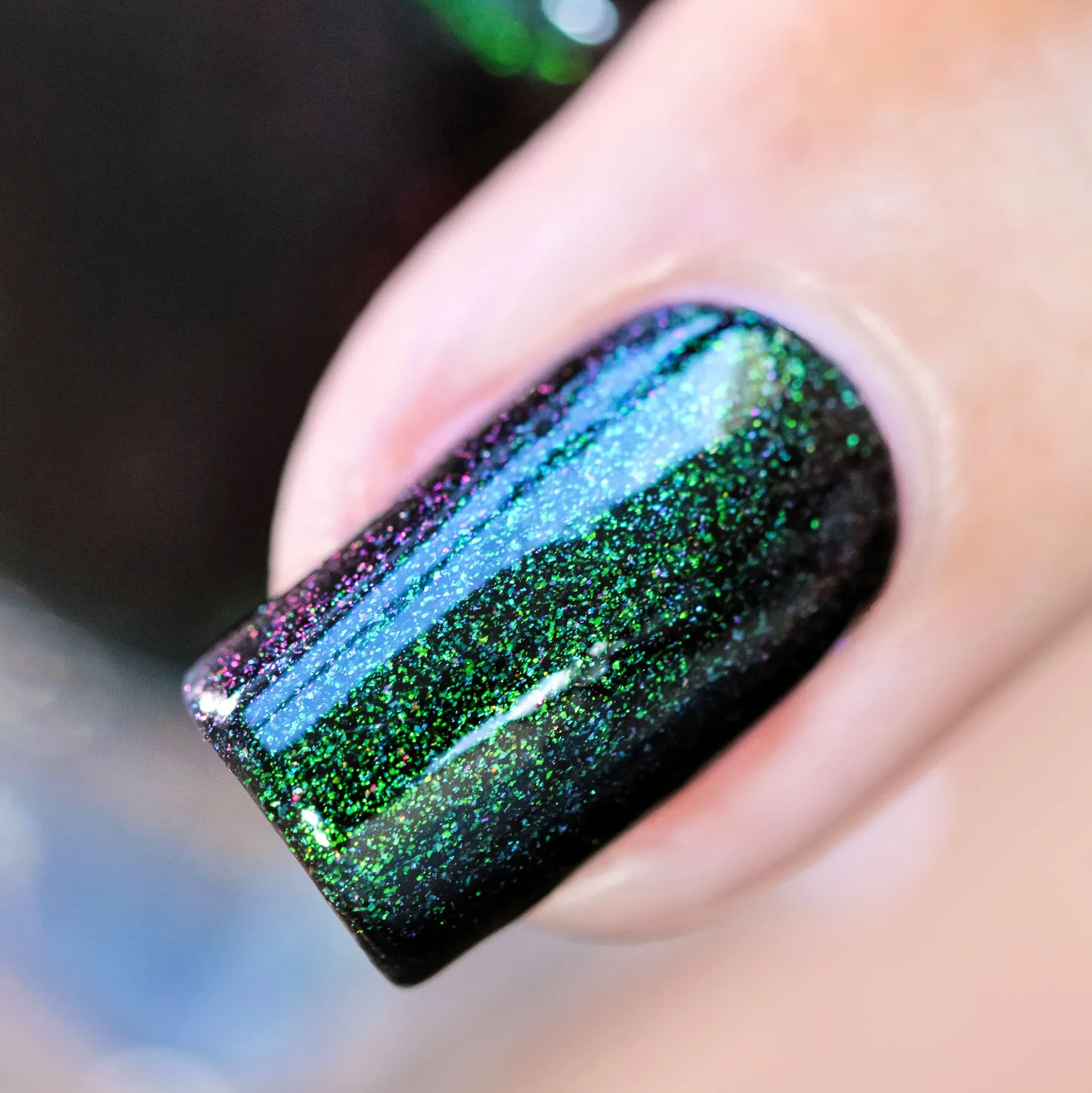 ILNP Salem nagellack jelly grön-röd skimmer