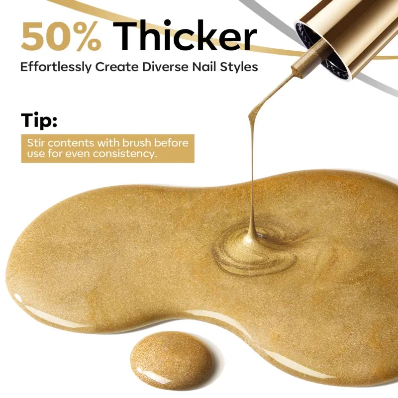 Modelones ExtraDetails Gold Foil liner gel nail art
