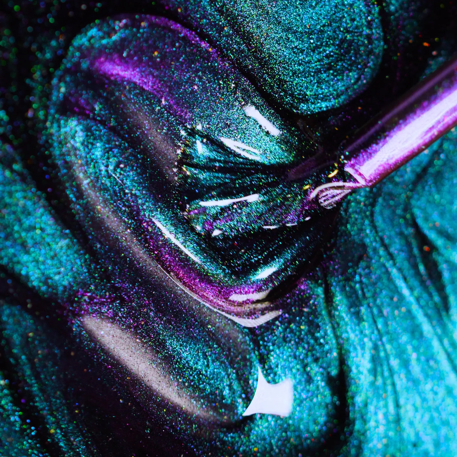 ILNP Deep Space nagellack magnetiskt teal-lila