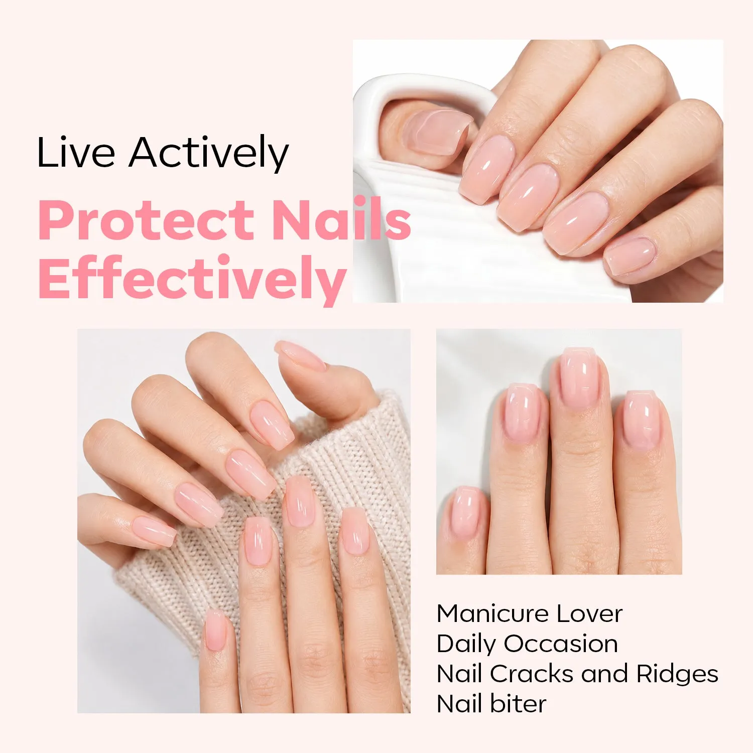 Modelones Nail Care nagelstärkare Sheer Pink transparent