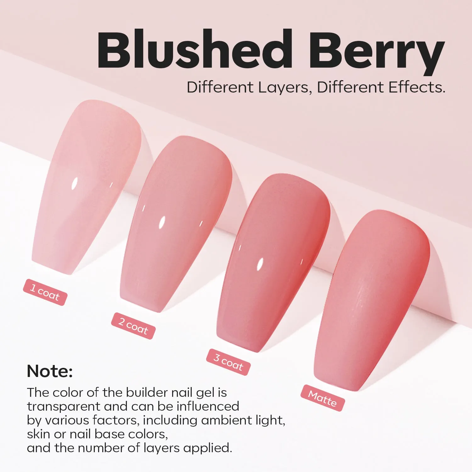 Modelones Blush Nude builder gel 15 ml rosa stärkande