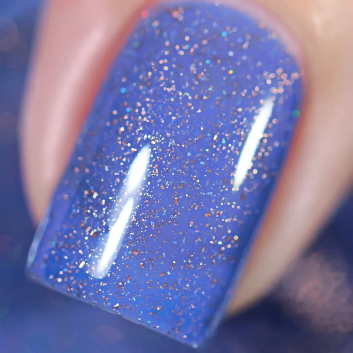 ILNP Ocean Ave nagellack cerulean holografiskt