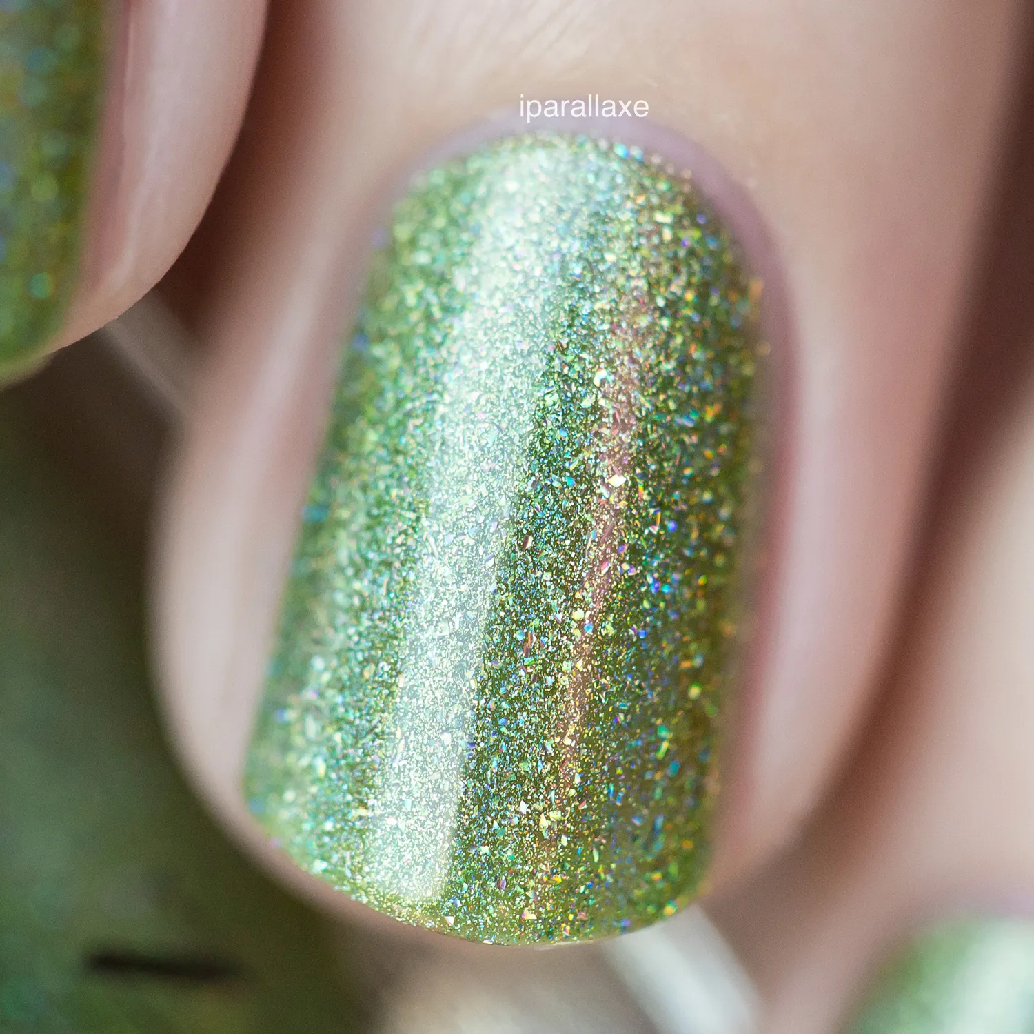 ILNP Ultra Holo 1UP nagellack limegrön holographic