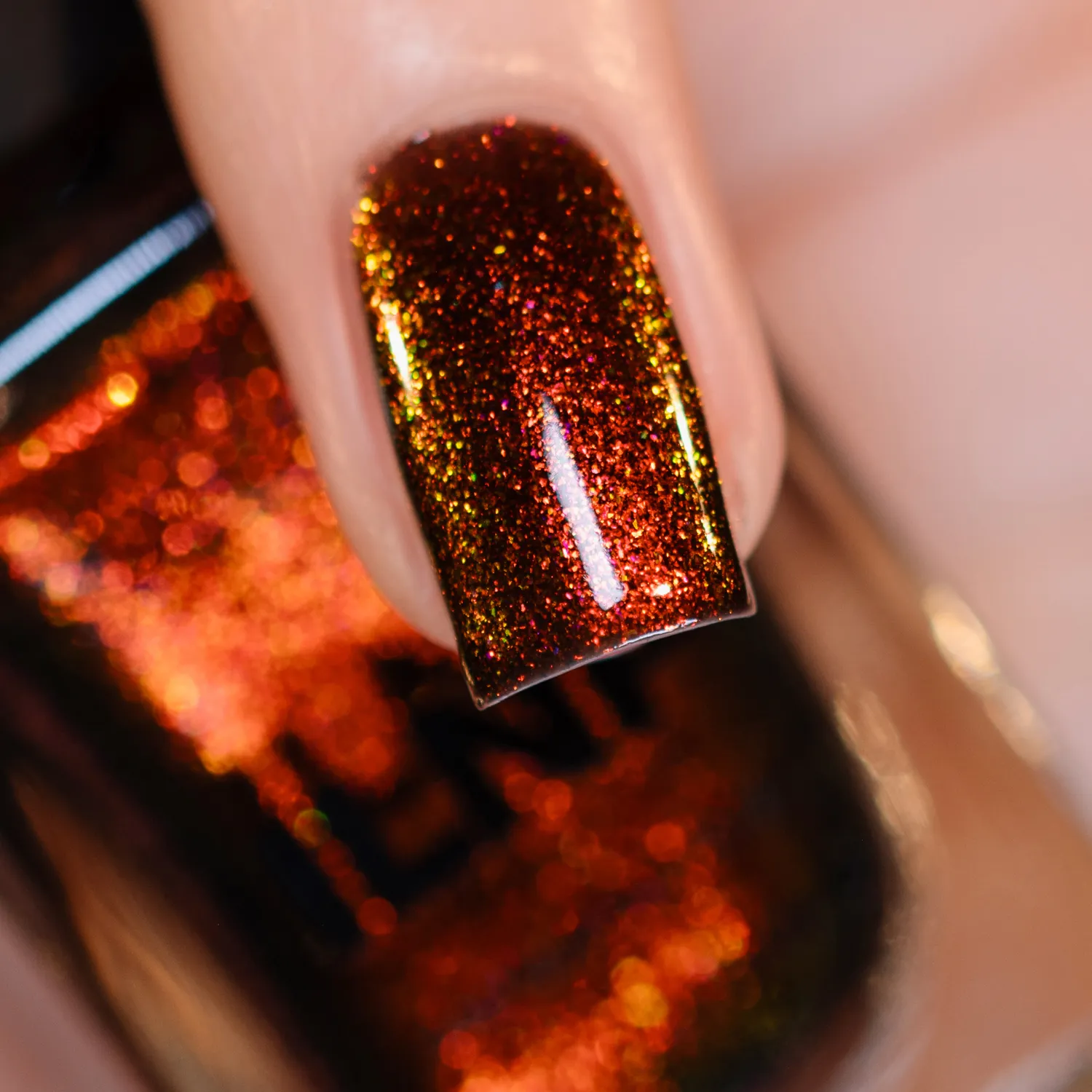 ILNP Buried Alive nagellack orange skimmer brun