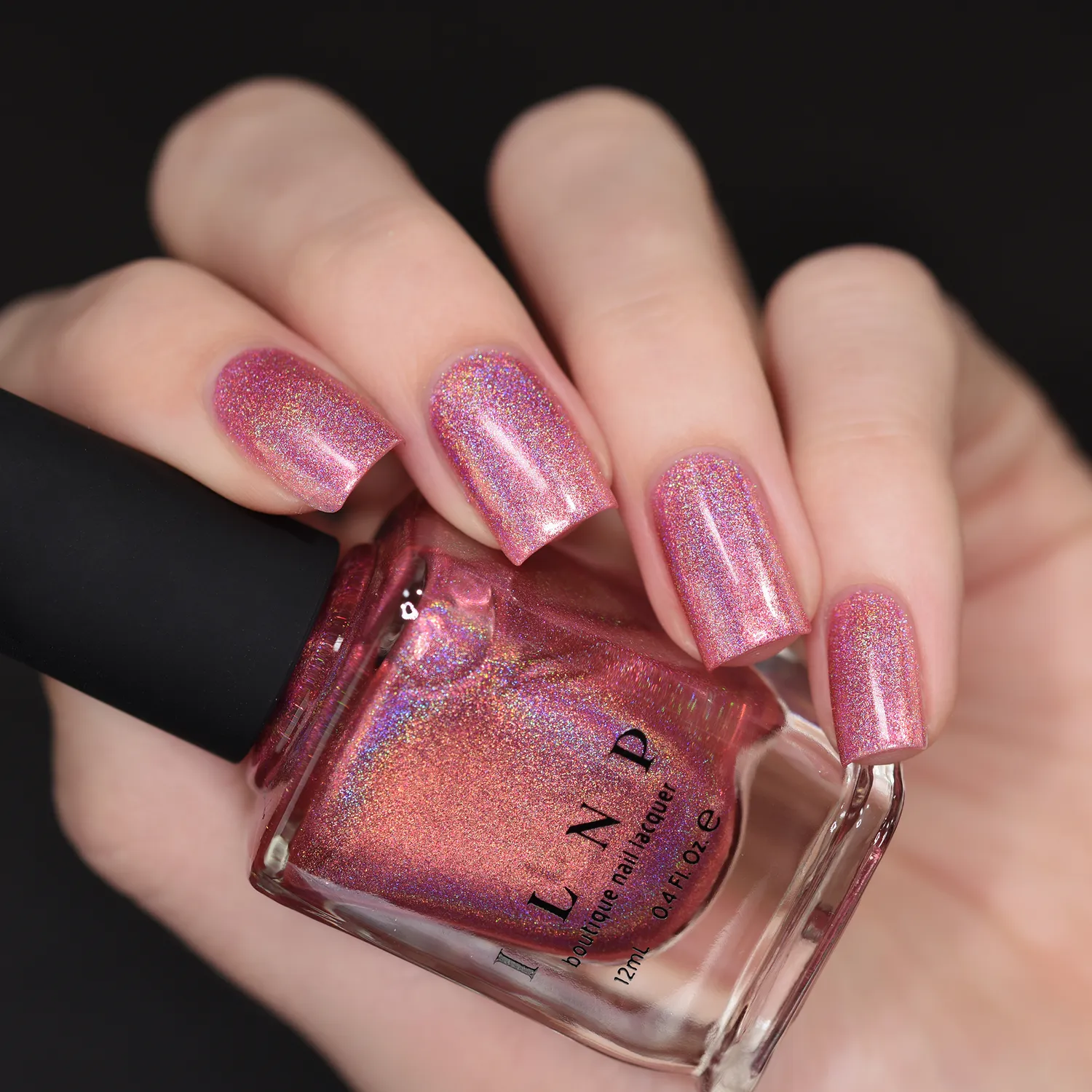 ILNP Kiss And Tell Ultra Holo nagellack rosa holografiskt