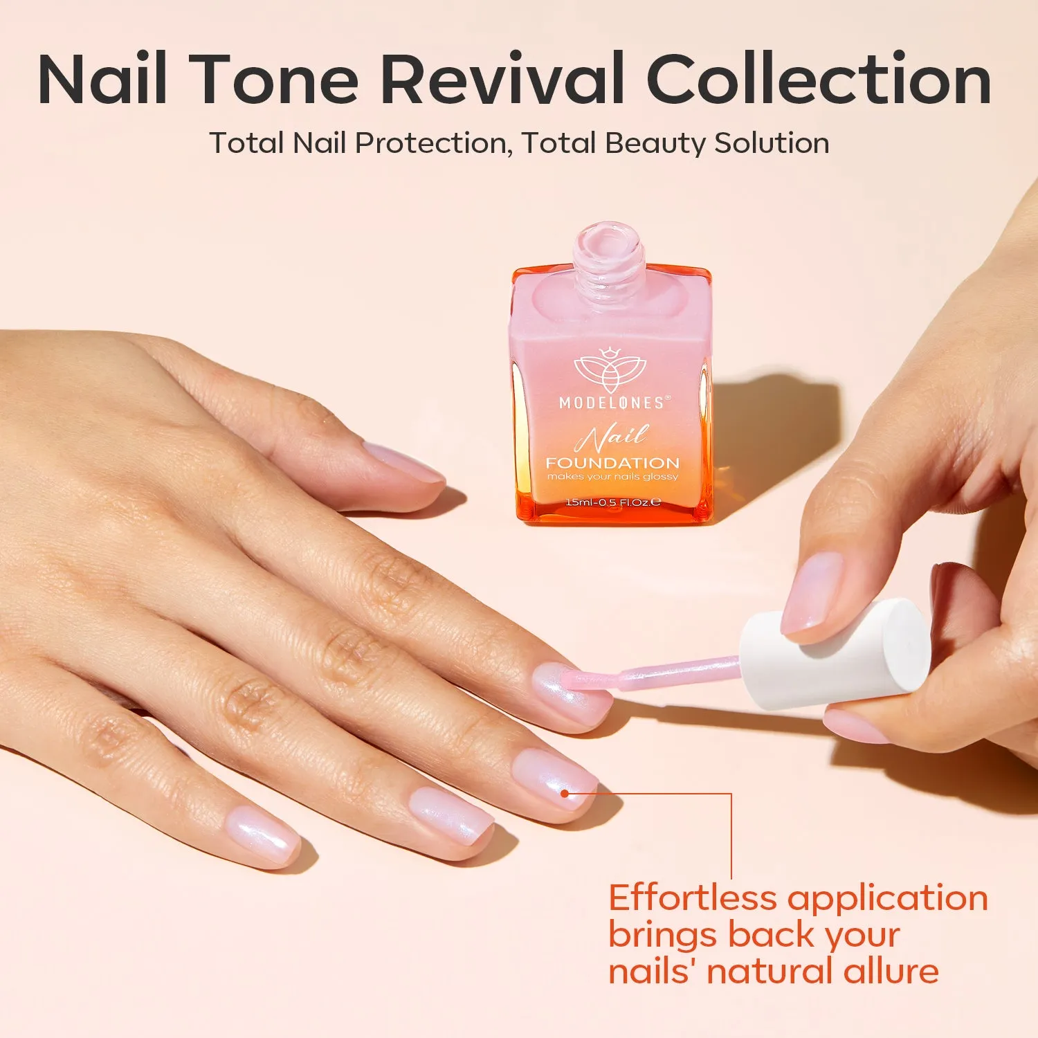 Modelones Nail Foundation nagellack Bubble Pink 15 ml