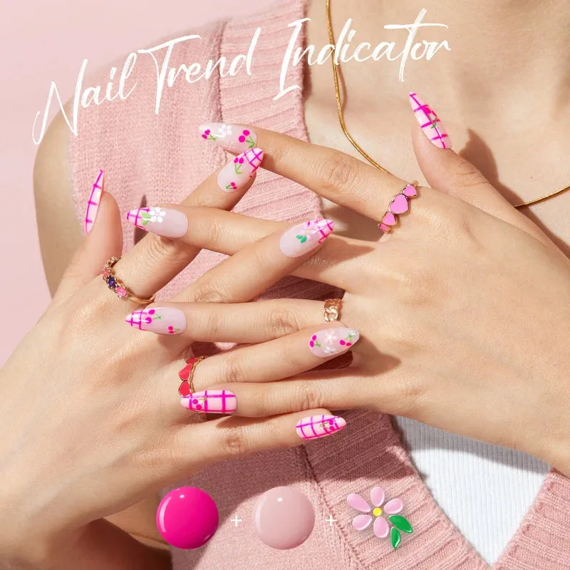 Modelones Demure Bloom gellack kit rosa med minilampa