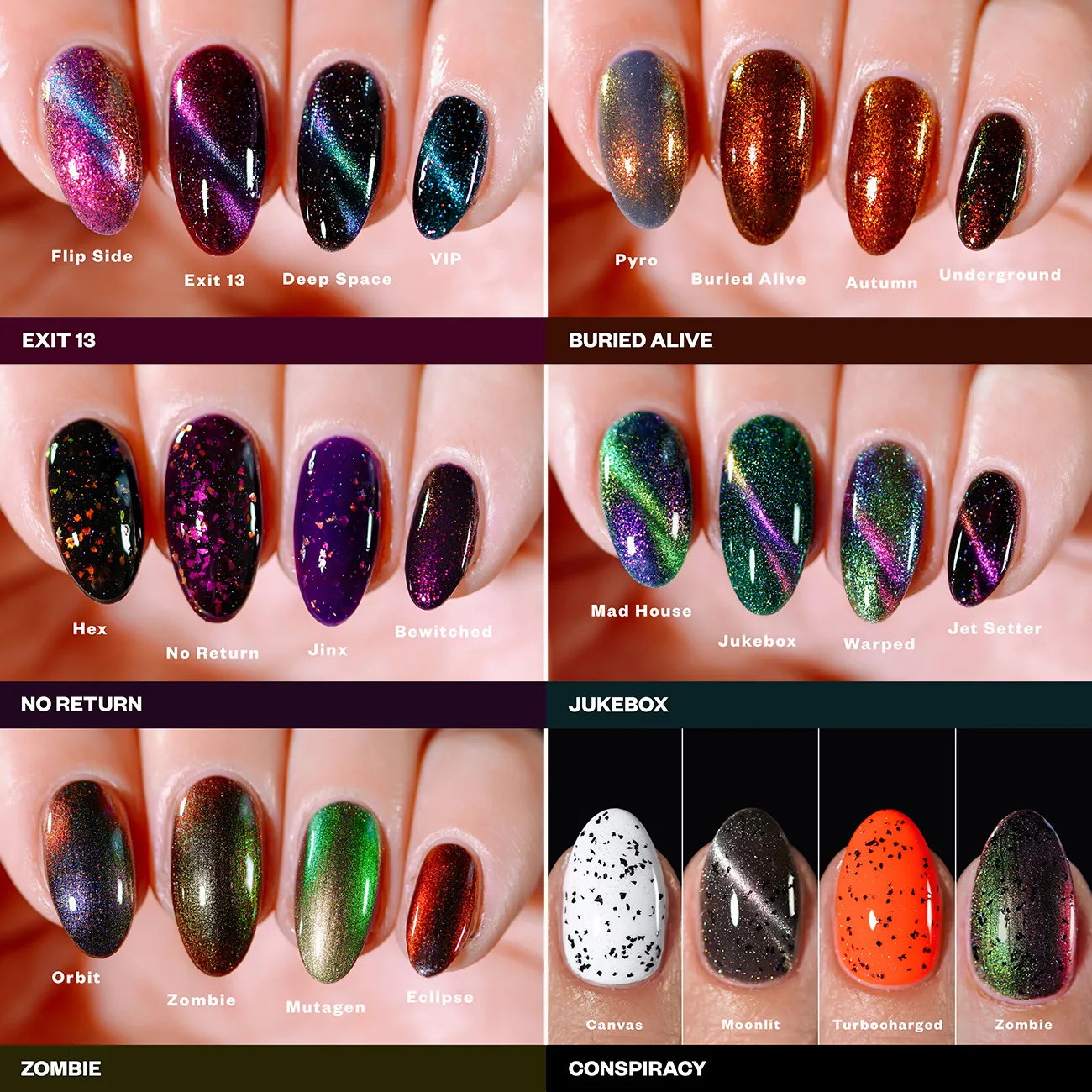ILNP Night Shift Collection nagellack 6-pack skiftande