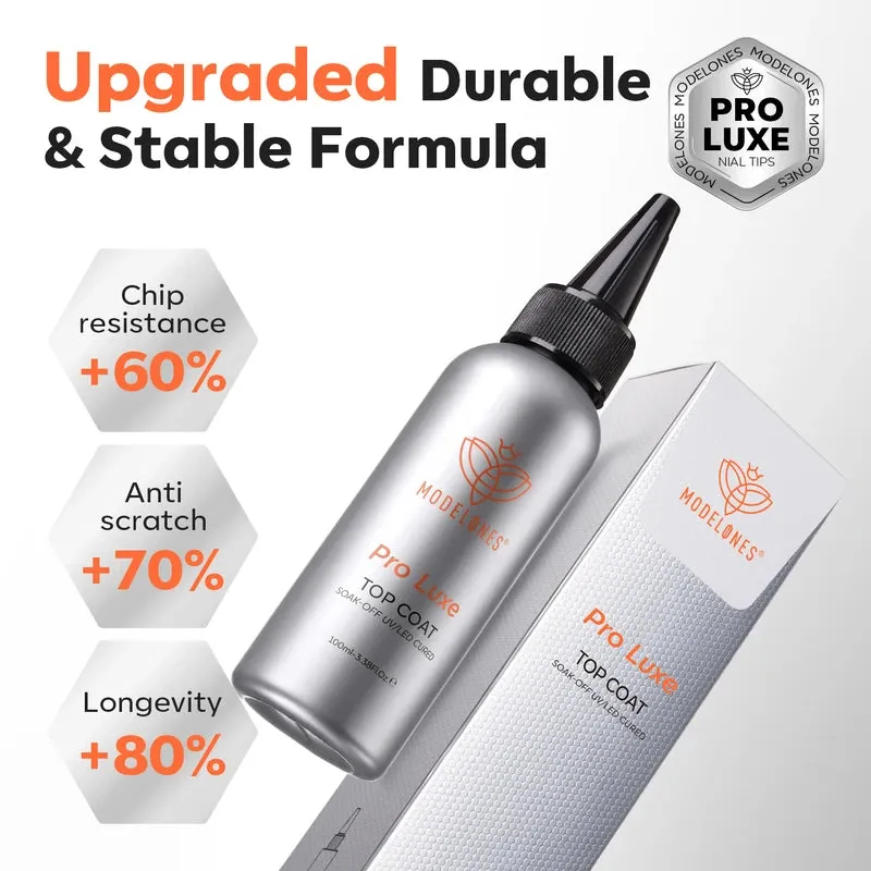 Modelones Pro Luxe Top Coat topplack 100 ml refill glans