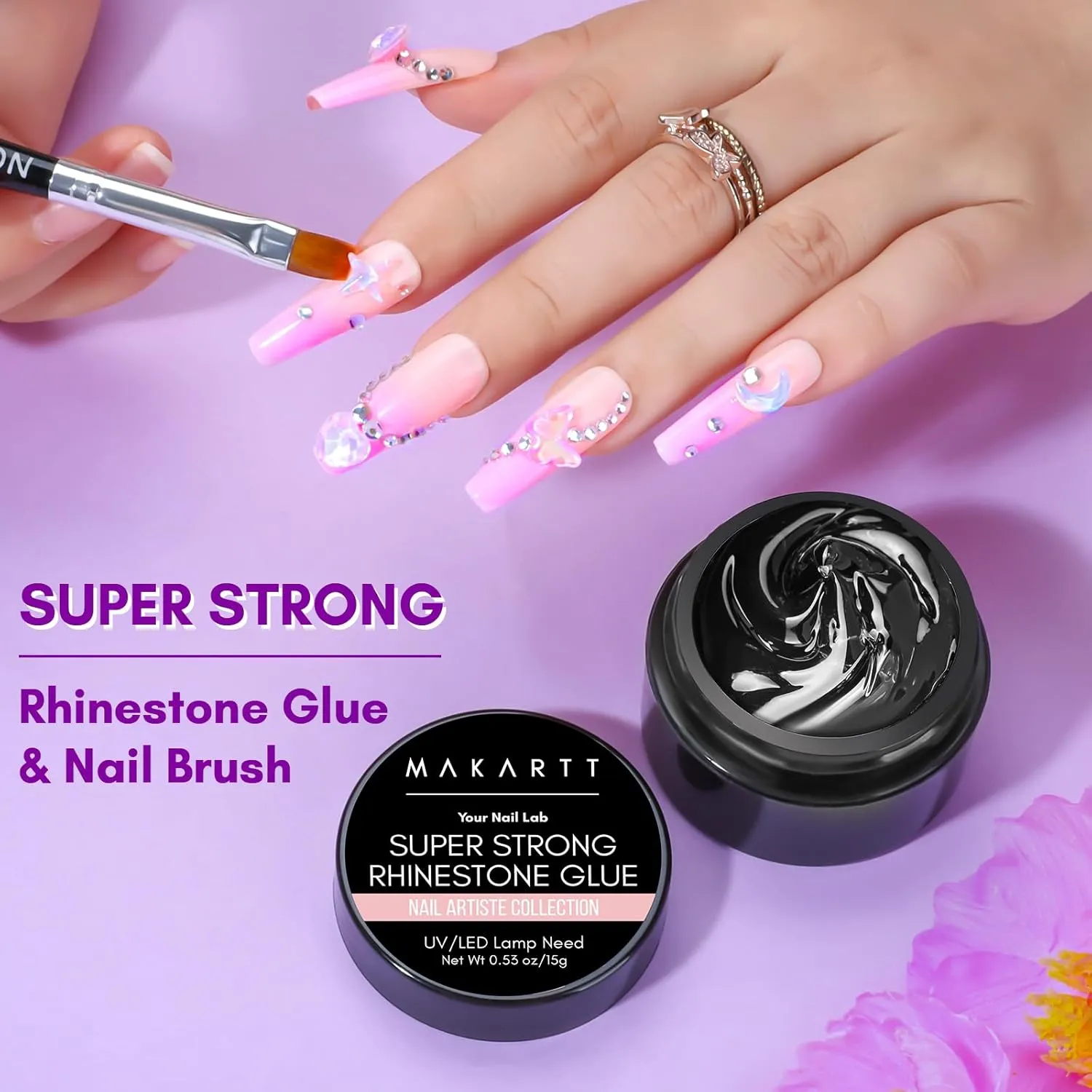 Makartt Super Strong Rhinestone Gel nagellim 15ml
