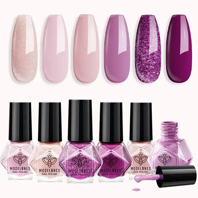 Modelones Everlasting Love nagellacksset 6x5 ml lila