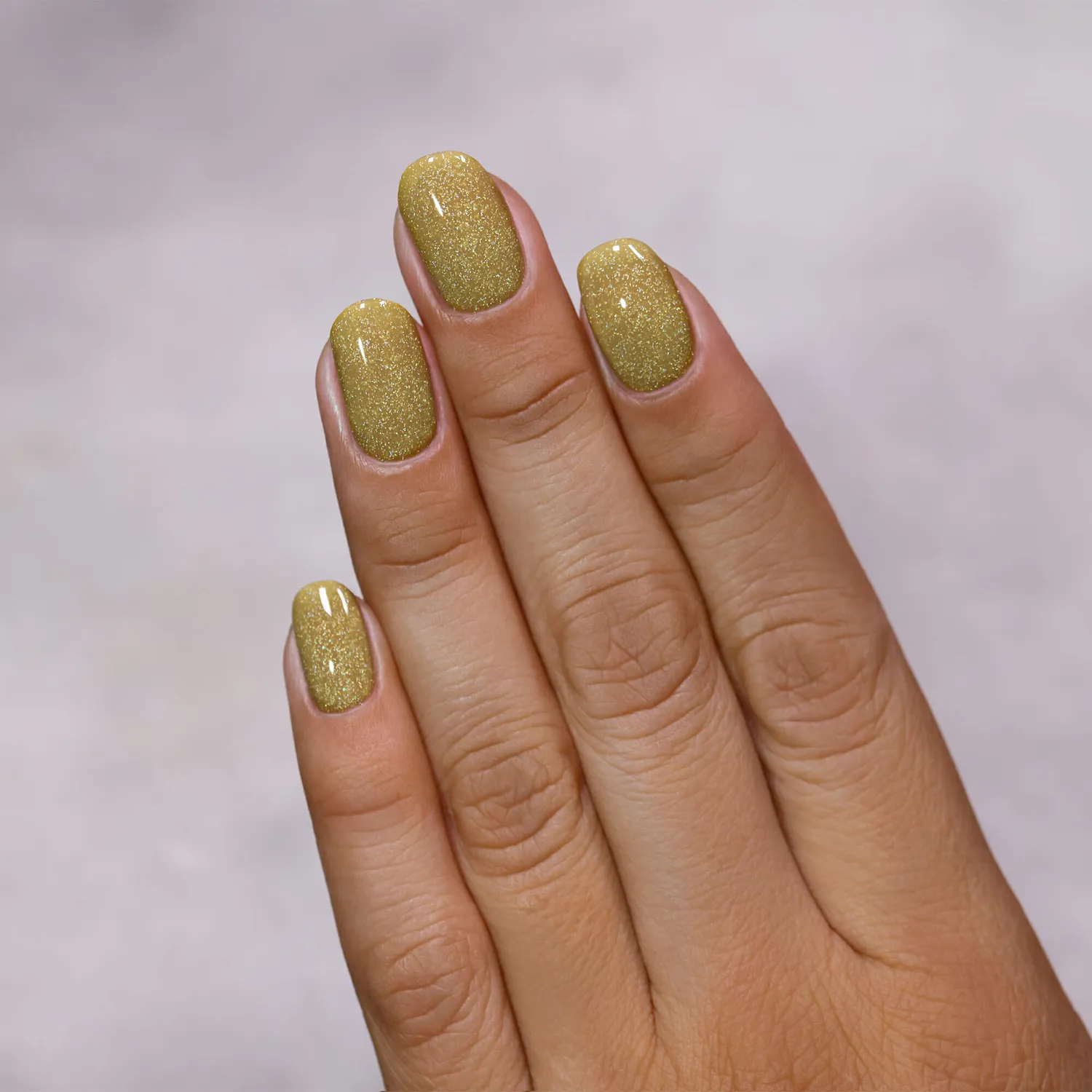 ILNP Courtyard Morning Dew nagellack khaki holographic