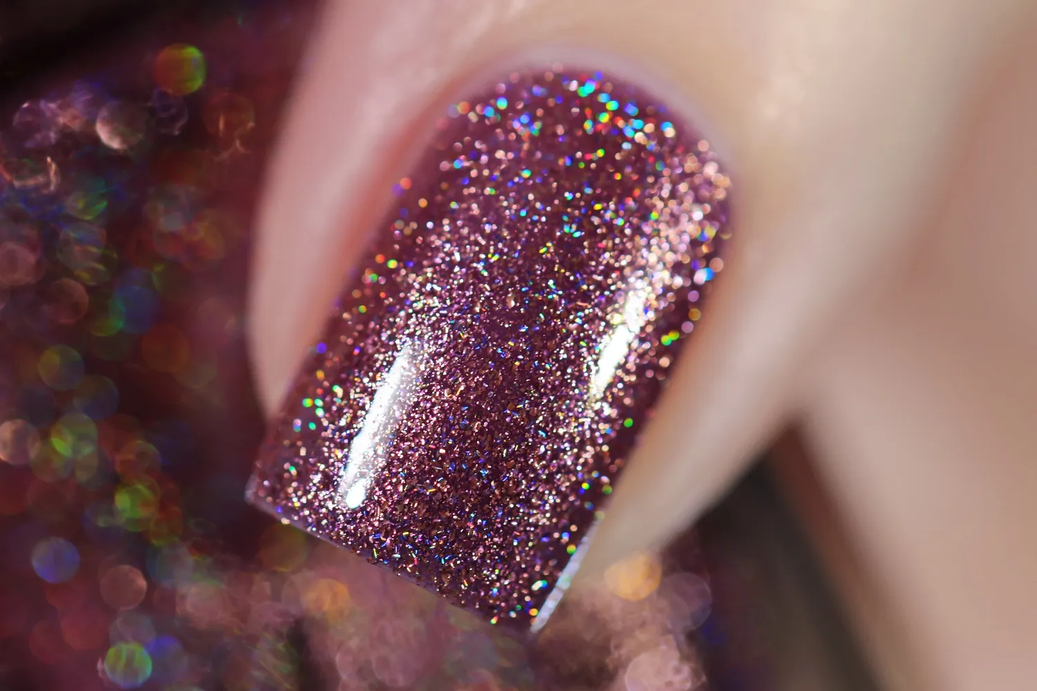 ILNP No Promises nagellack mörkrosa metallic