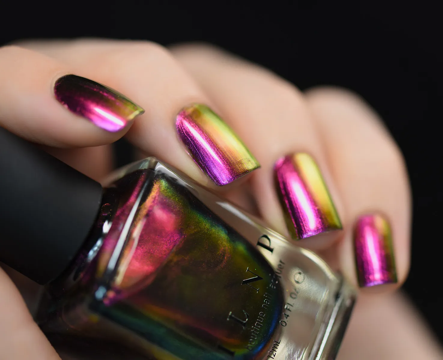 ILNP Ultra Chrome Cameo nagellack flakie rosa