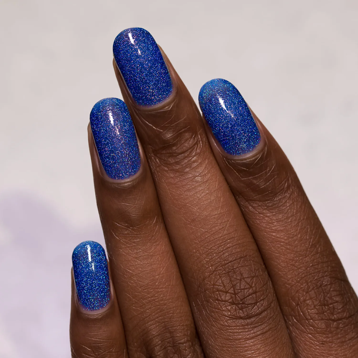 ILNP Good Vibes holografiskt nagellack koboltblå jelly