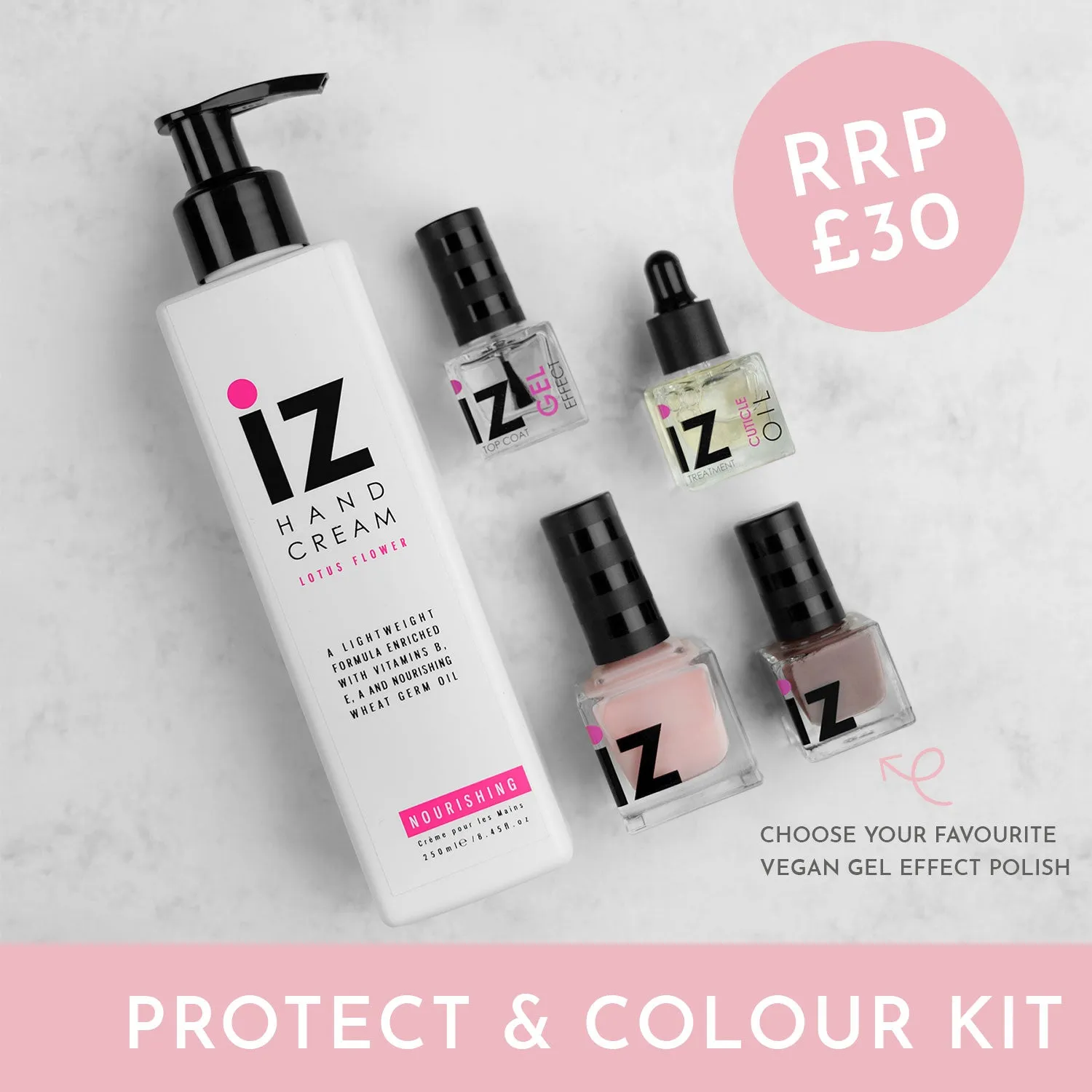 Iz Beauty Protect Aftercare Kit nagelvårdskit 4-delar