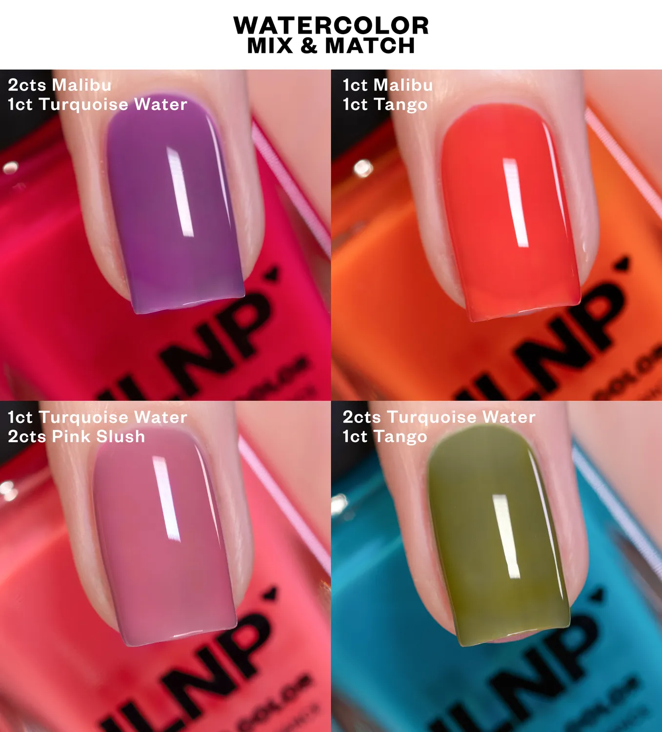 ILNP Watercolor nagellackset 4-pack jelly somrig