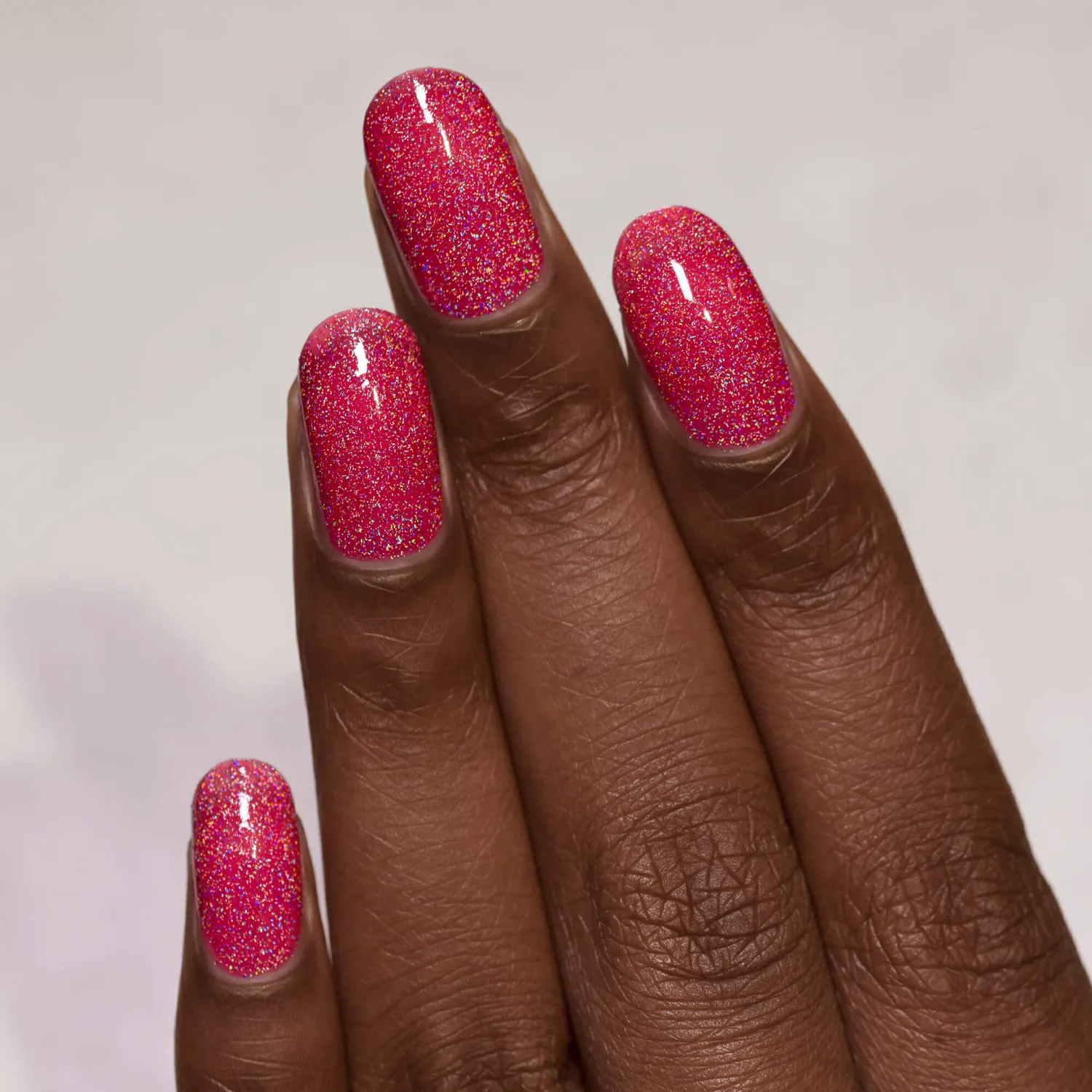 ILNP Sunkissed nagellack vattenmelonrött holografiskt