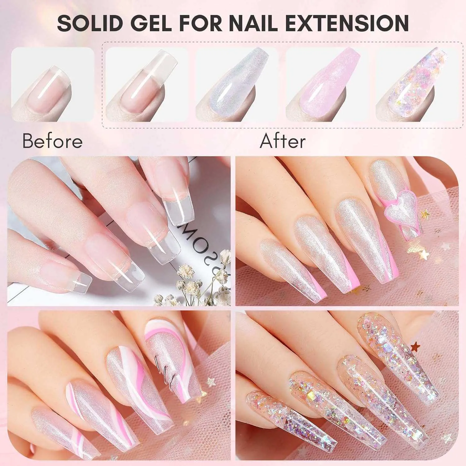 Makartt 3D Sculpting Mini Kit nagelgel clear white