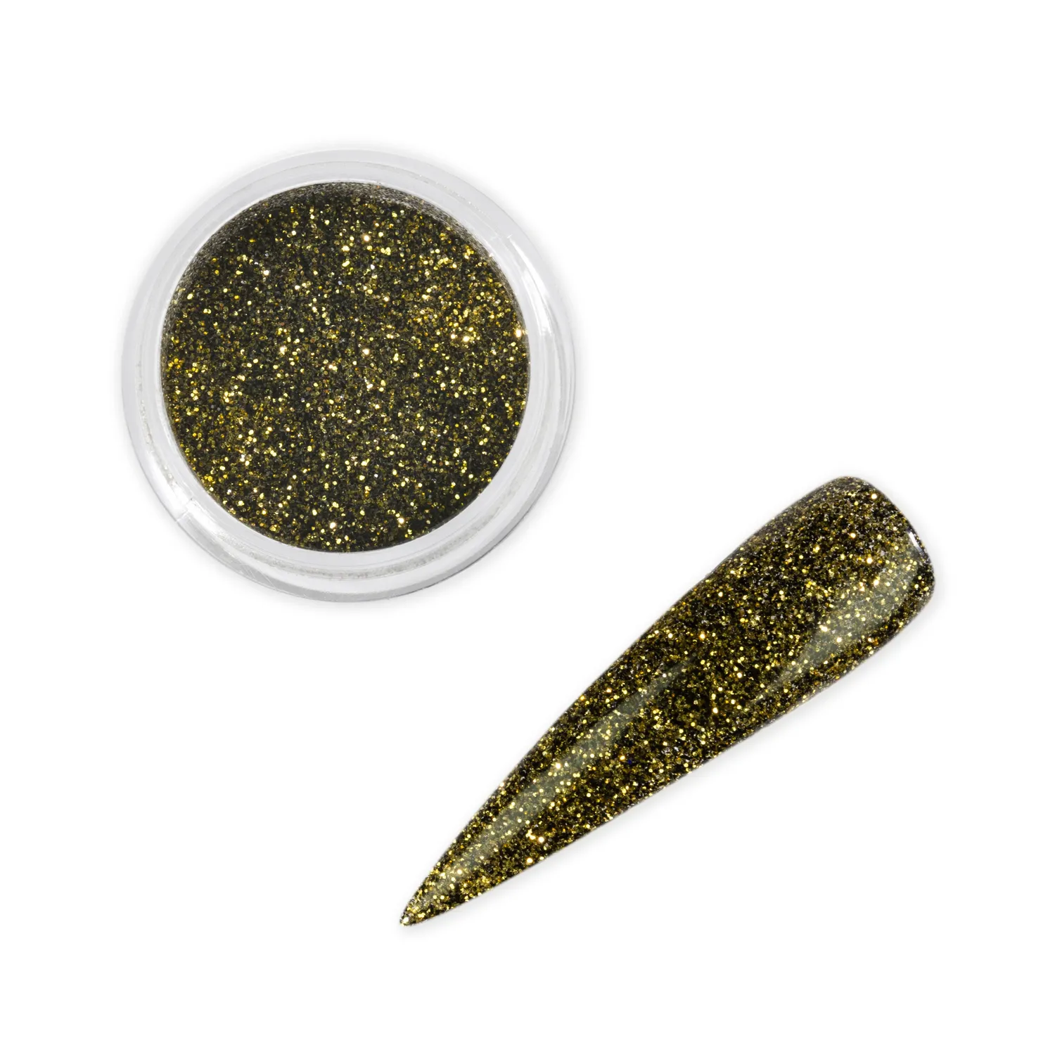 Iz Beauty Twilight nagelglitter 6g svart guld medium