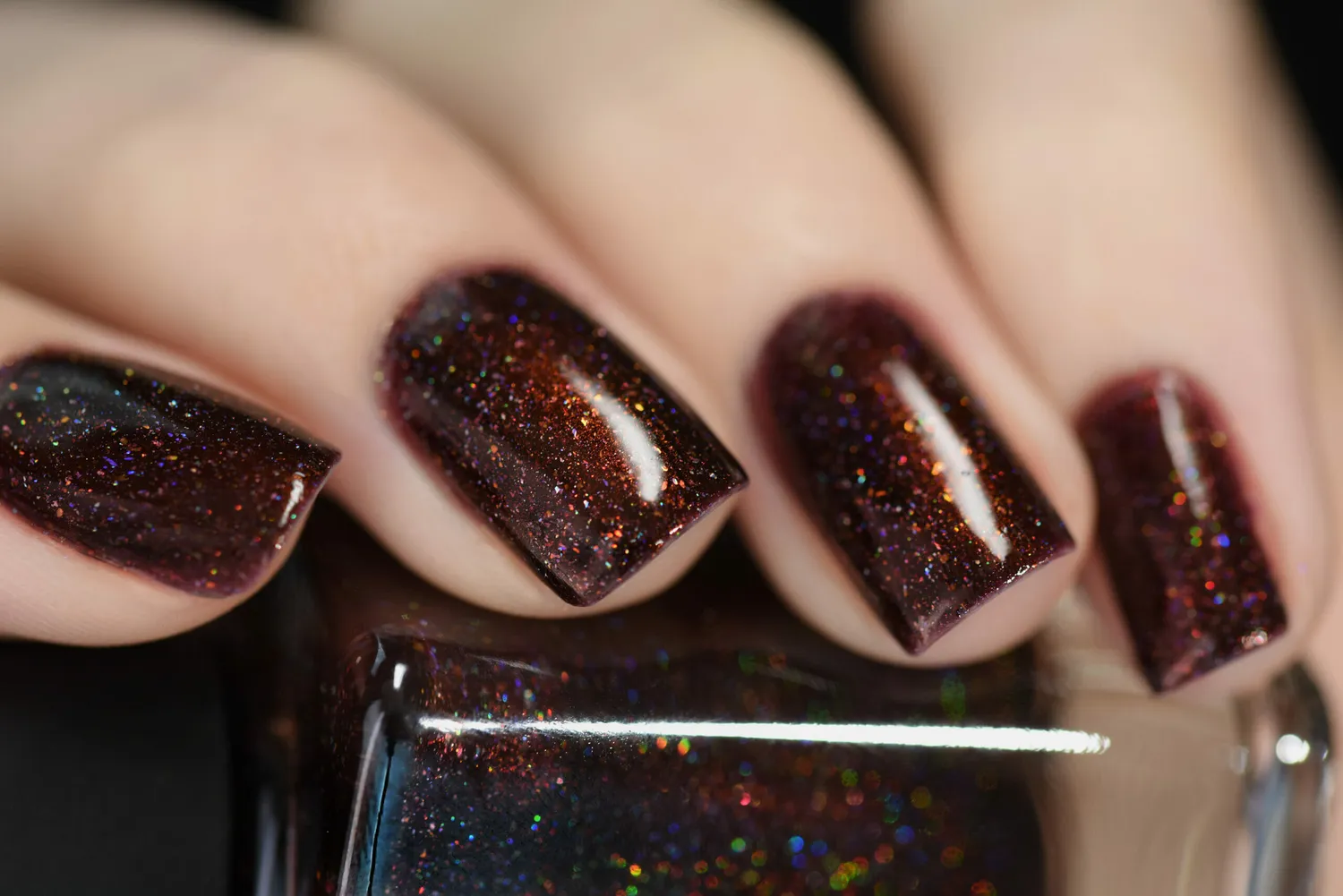 ILNP Overnight Bag nagellack holografisk brun