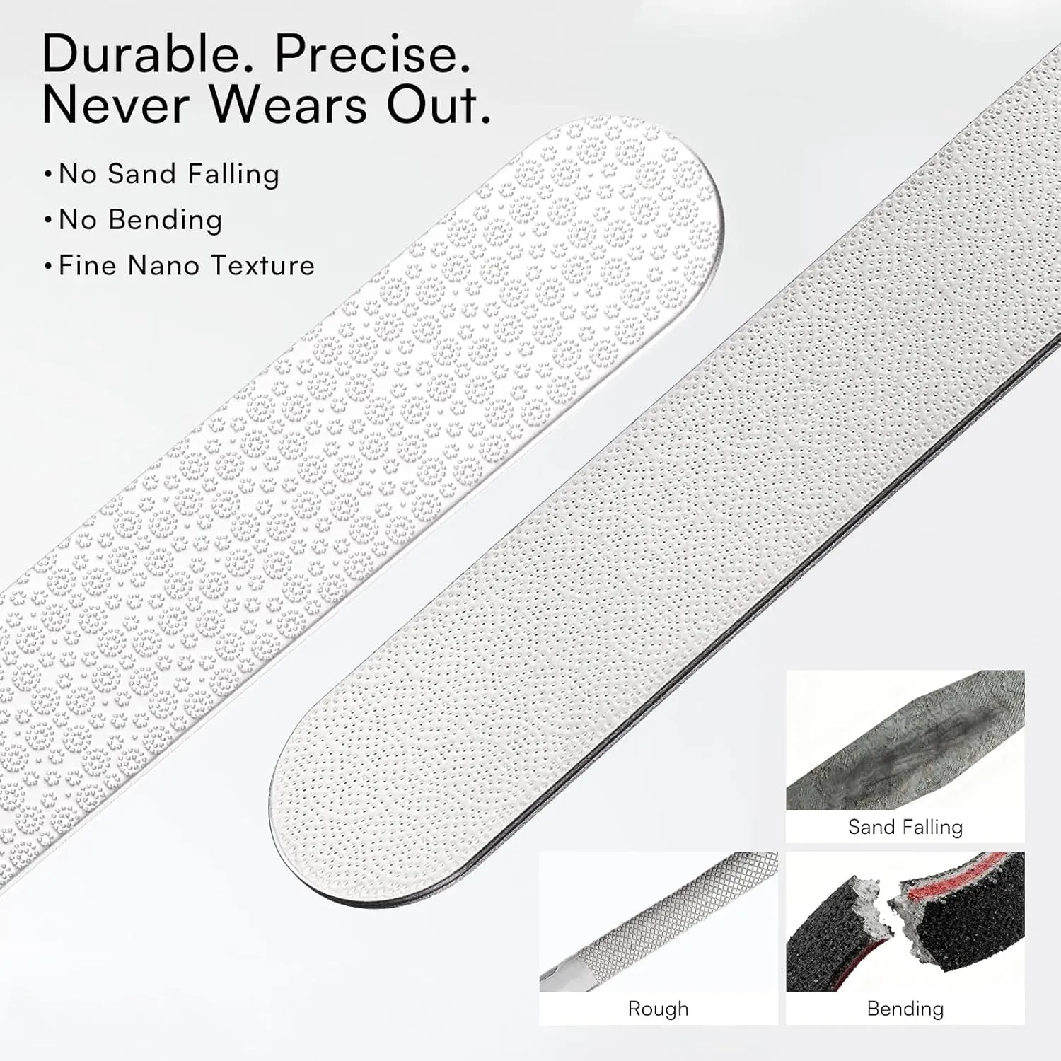 Makartt Metal Nail File metallnagelfilar 2-pack