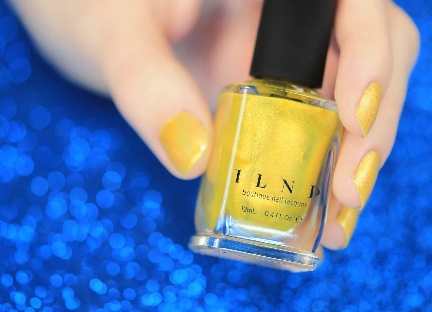 ILNP Funshine Smoothie nagellack gul holografisk