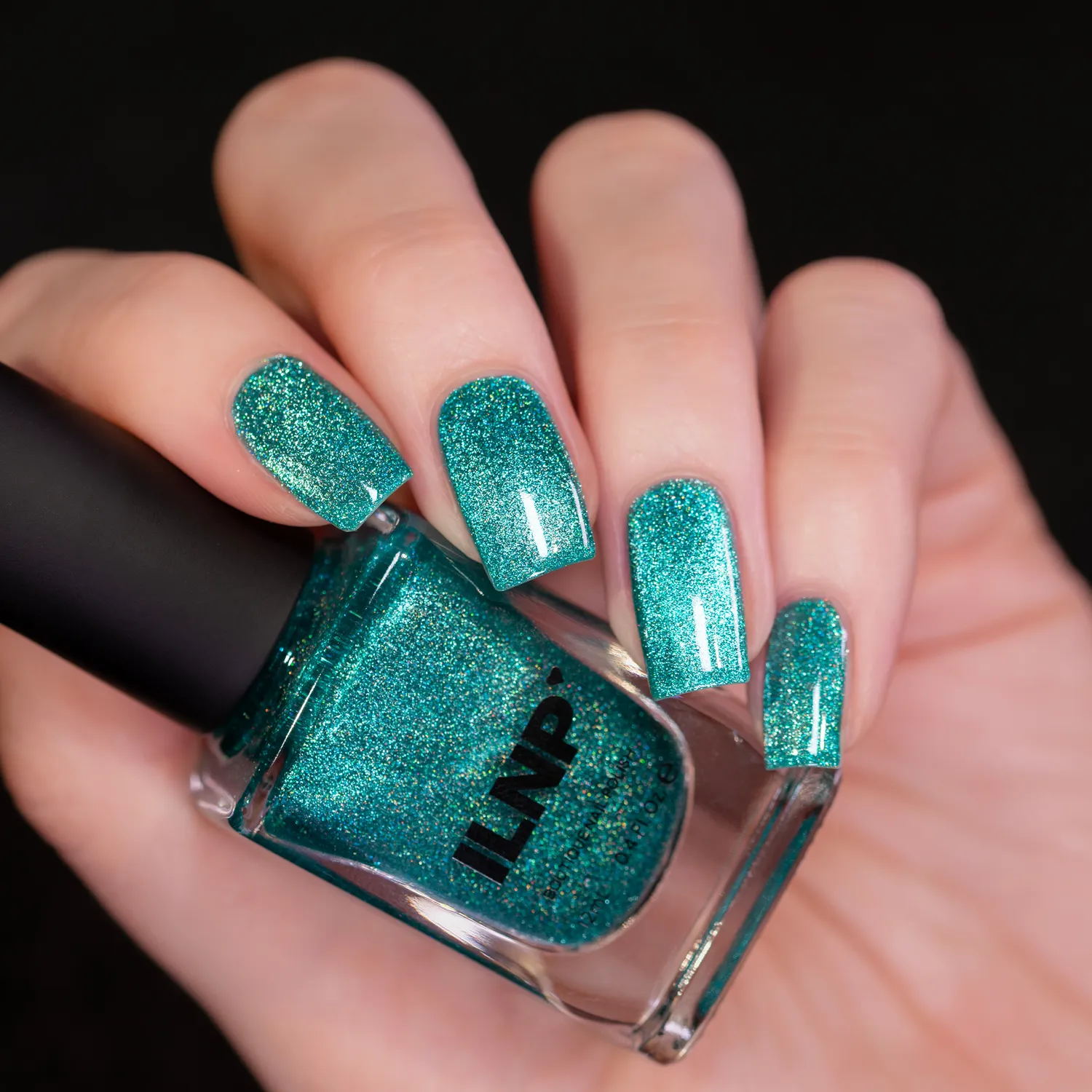 ILNP Rock Candy nagellack petrol magnetisk holo