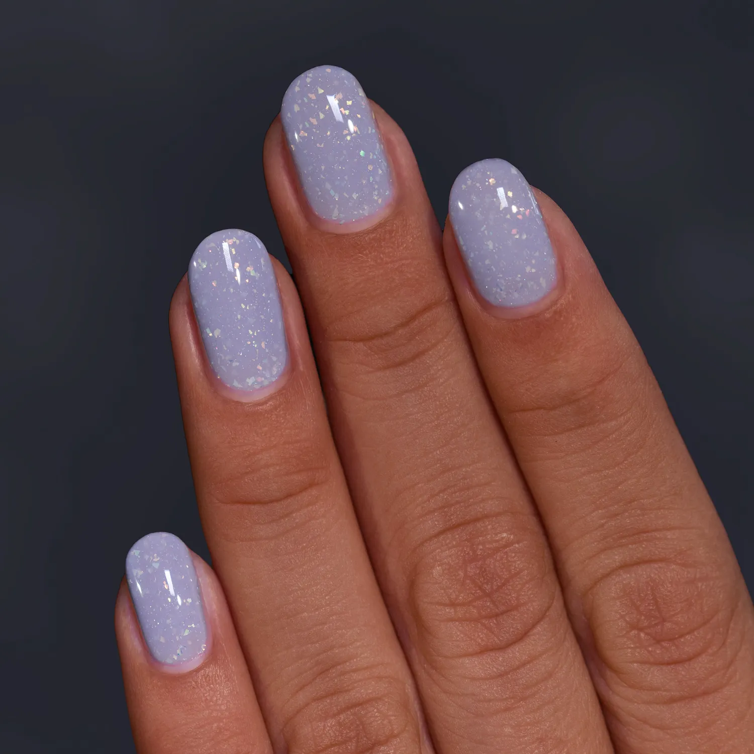 ILNP nagellack Pitter Patter lila flakig