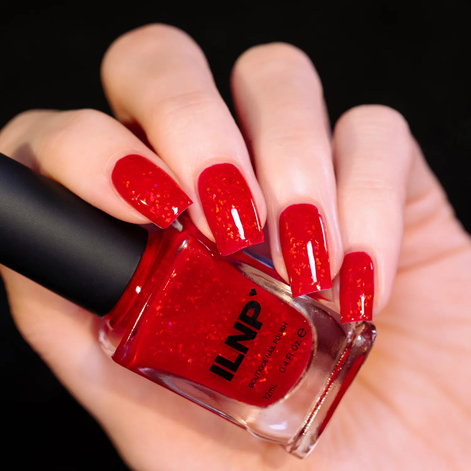 ILNP Playground Recess nagellack röd jelly flakes
