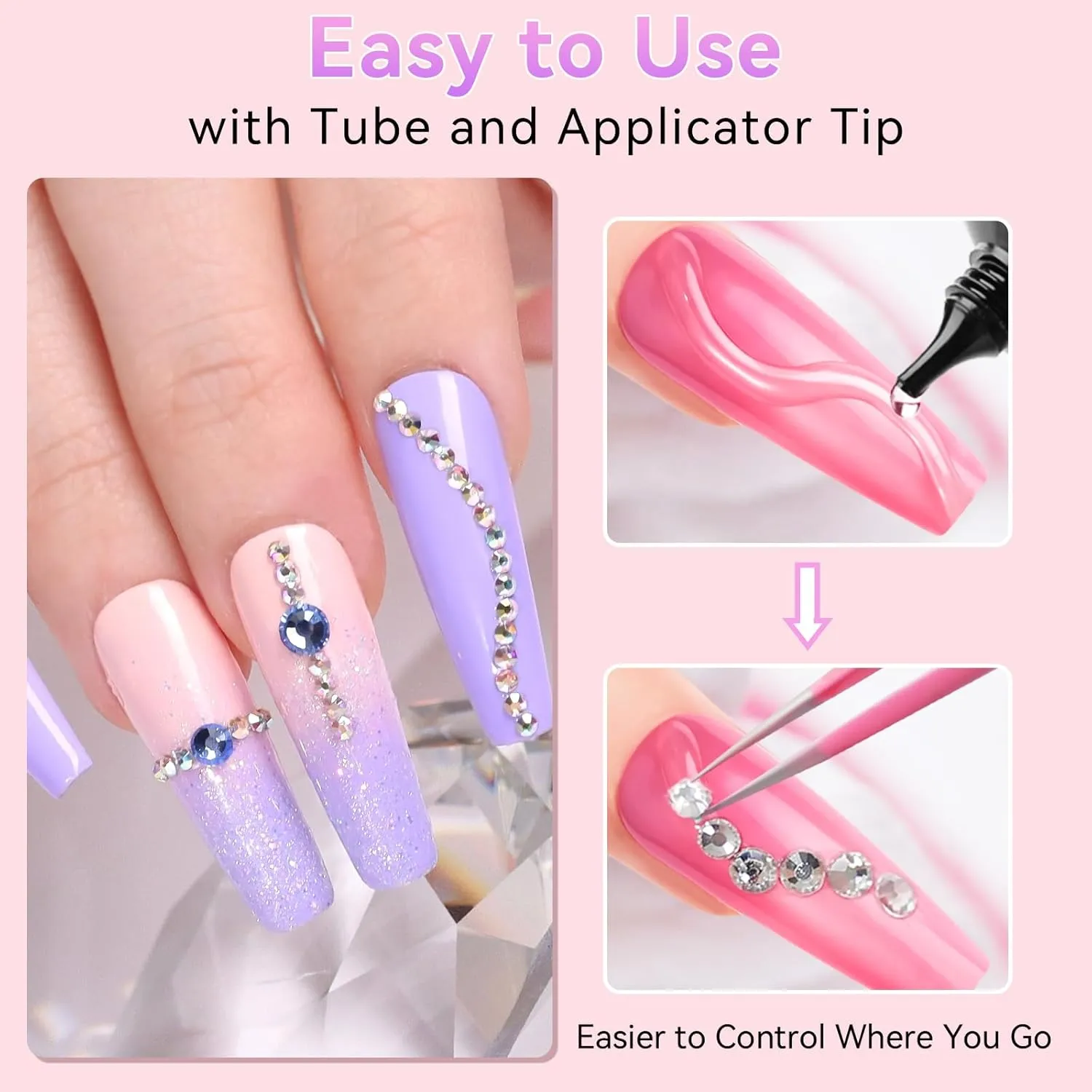 Makartt Rhinestone Glue Gel stenlim 30 ml starkt grepp