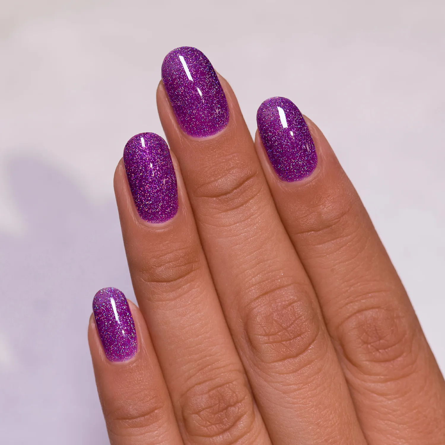 ILNP Splashed Unforgettable nagellack lila holografisk jelly