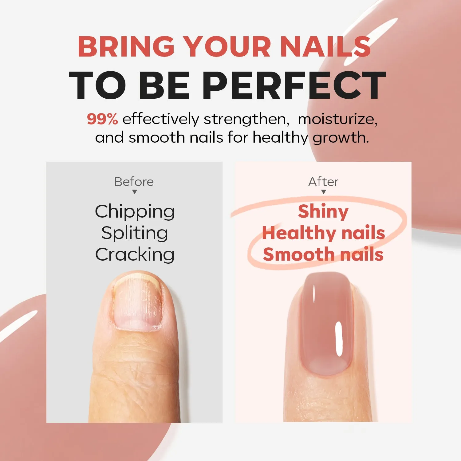 Modelones Nail Care nagelstärkare Warm Pink för sköra naglar