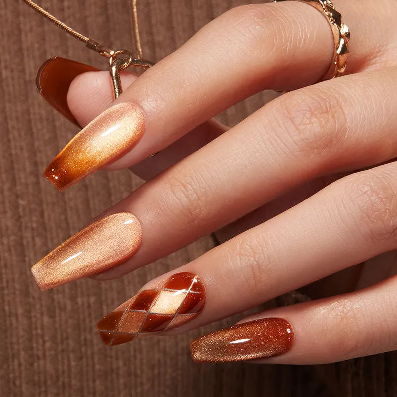 modelones Golden Glow gellack 6-pack guld cat eye