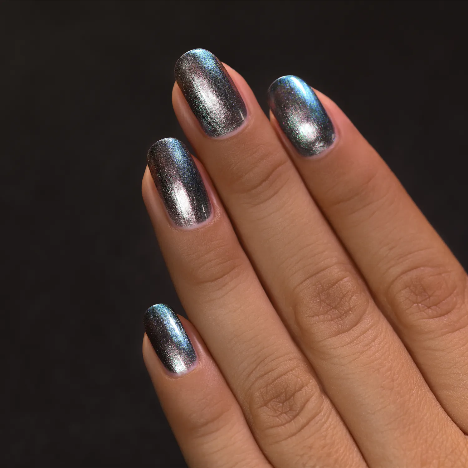 ILNP Ultra Chrome Stardust nagellack silver-teal skiftande