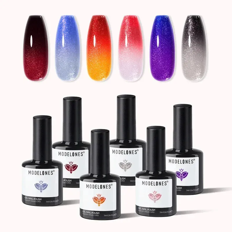 modelones Mixed Flavors gellack set 6 färger thermal