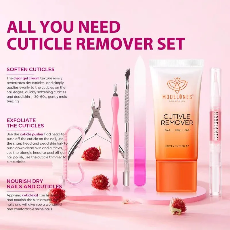 Modelones All-in-one Cuticle Remover nagelvårdskit 6-delar