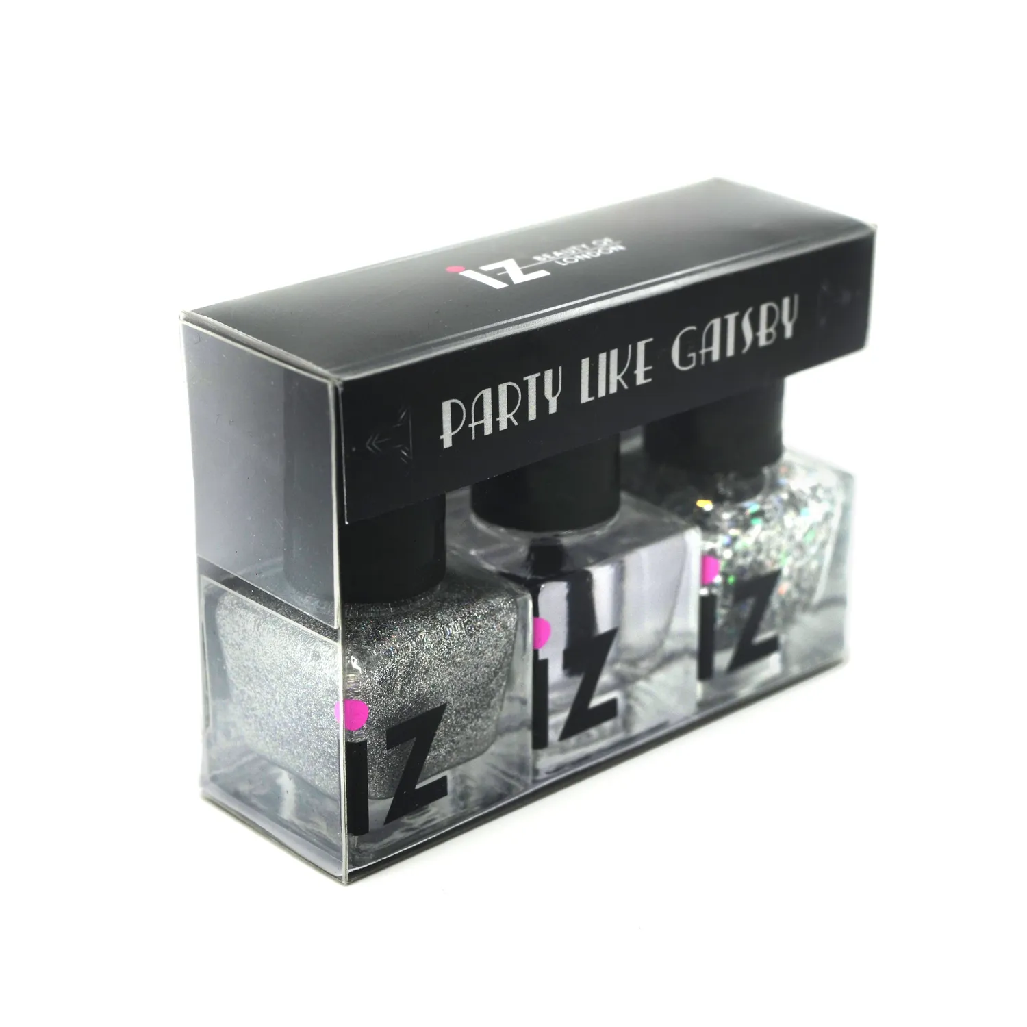 Iz Beauty Party Like Gatsby Silver Edition nagellacksset 3x6 ml glitter