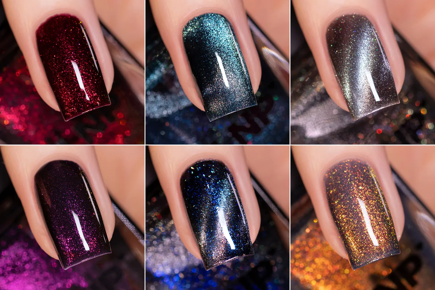 ILNP Coven nagellack set 6-pack mörka skiftande