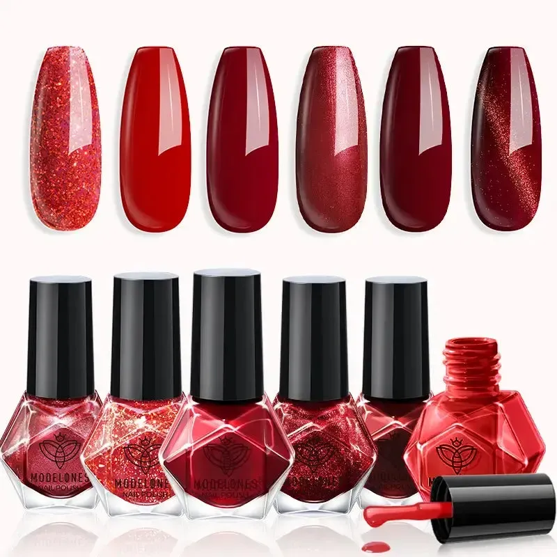 Modelones Loving You nagellack 6-pack glitter röd
