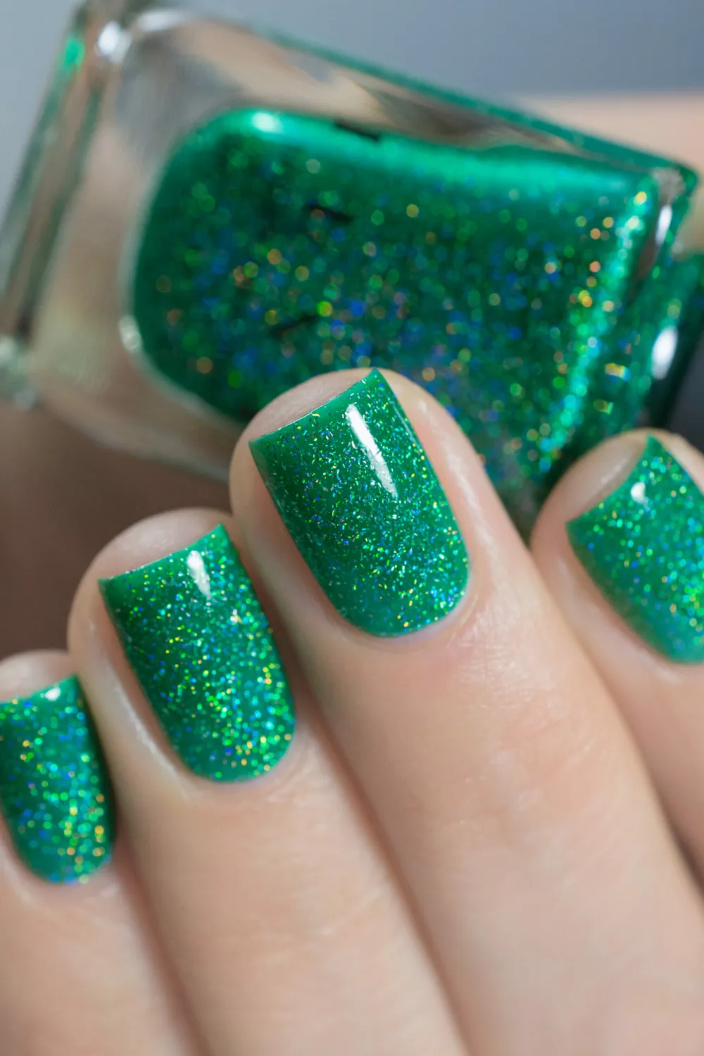 ILNP Hide and Seek nagellack grönt holo