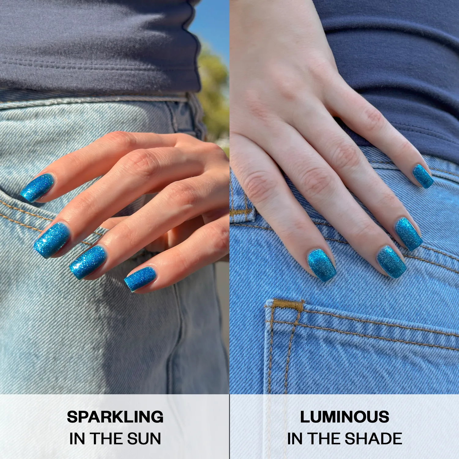 ILNP Flow State nagellack akvamarin holografisk skimmer