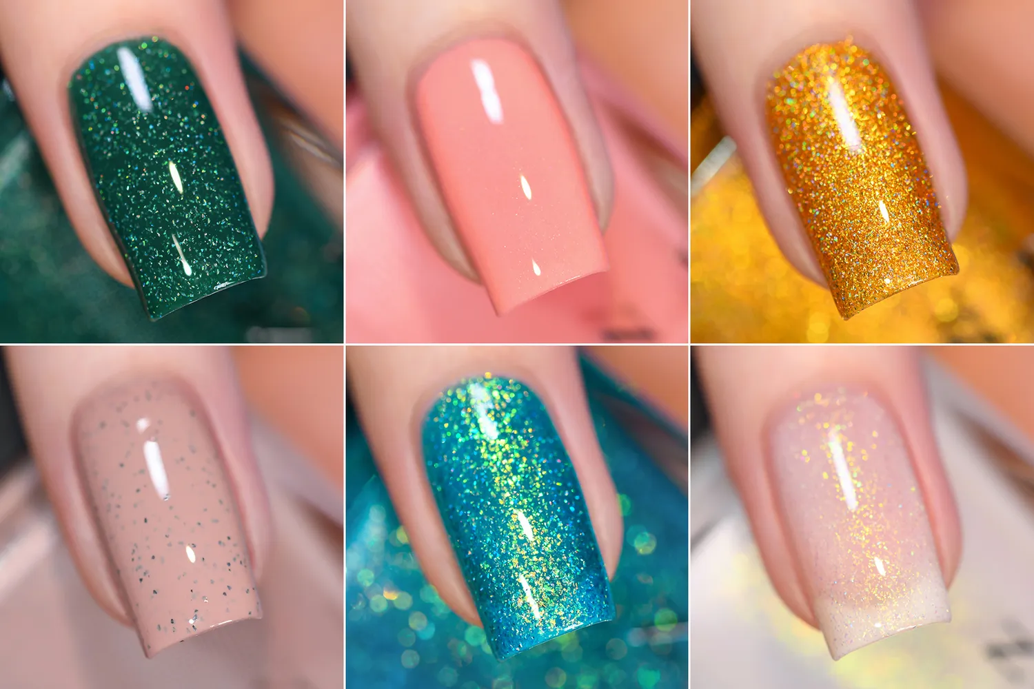 ILNP Tropics Collection nagellack set 6-pack holografisk